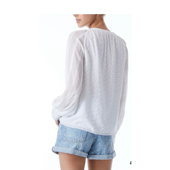 ALICE+OLIVIA Lang Embroidered Button Down Long Sleeve Blouse size Large NWT - Picture 5 of 14